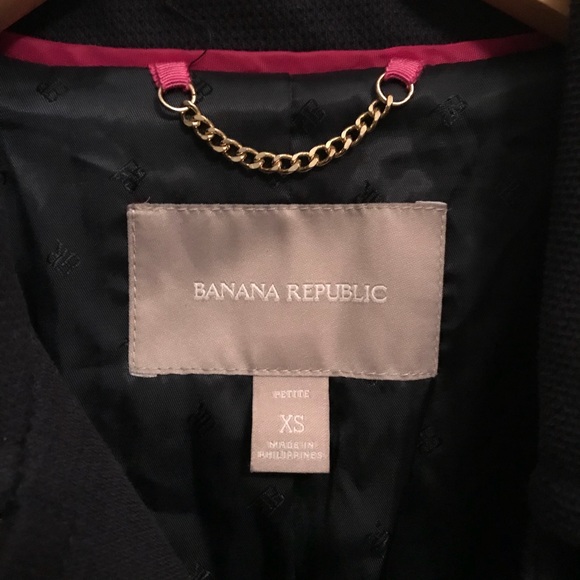 SOLD** Banana Republic Color Block Navy Pea Coat - Picture 7 of 8